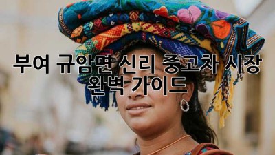 부여 규암면 신리 중고차 시장 완벽 가이드